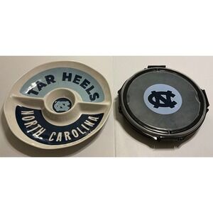 UNC Tar Heels Chip Dip‎ Platter and Portable Food Caddy Set Tailgate Picnic BBQ